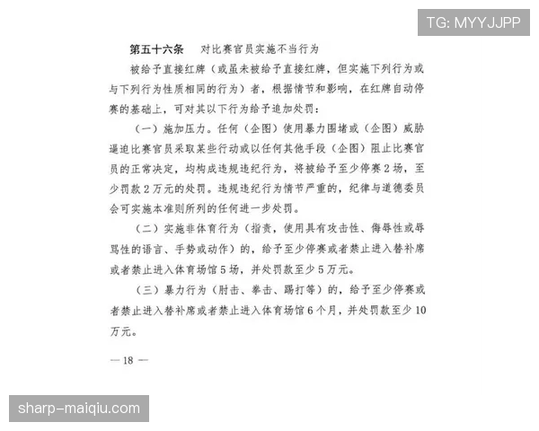 不当行为的判罚标准：哪些动作会被裁判认定为非体育道德行为？